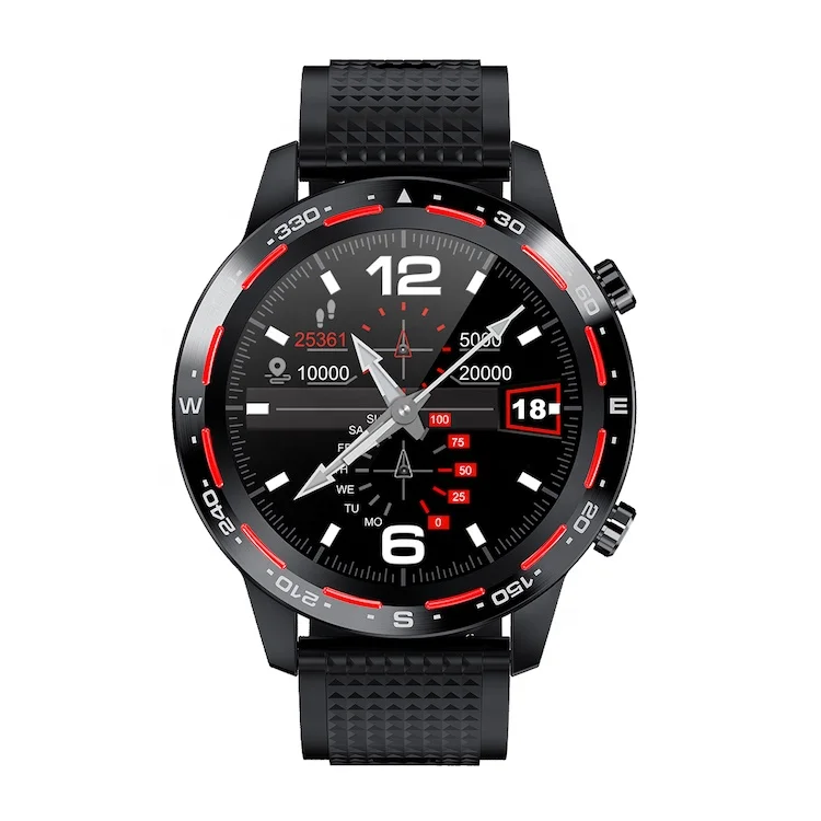 Round smartwatches L12 big full touch screen 1.54 inch bloodpressure  heart rate smart watch ip68 swimming ecg fitness tracker