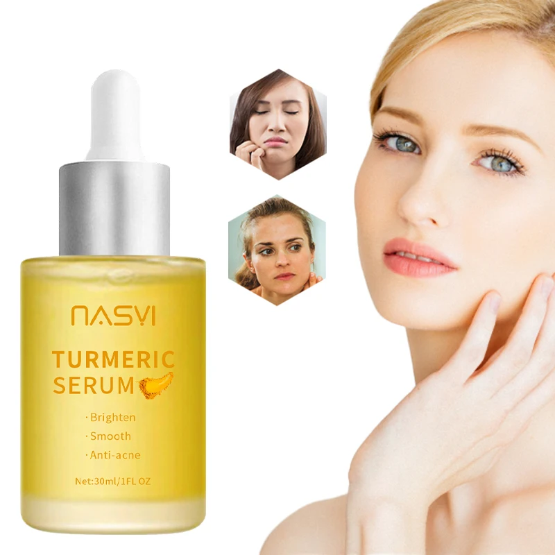 OEM ODM New Facial Whitening Anti Age Turmeric Serum Anti-acne Skin Care Serum with Peptide Face Serum