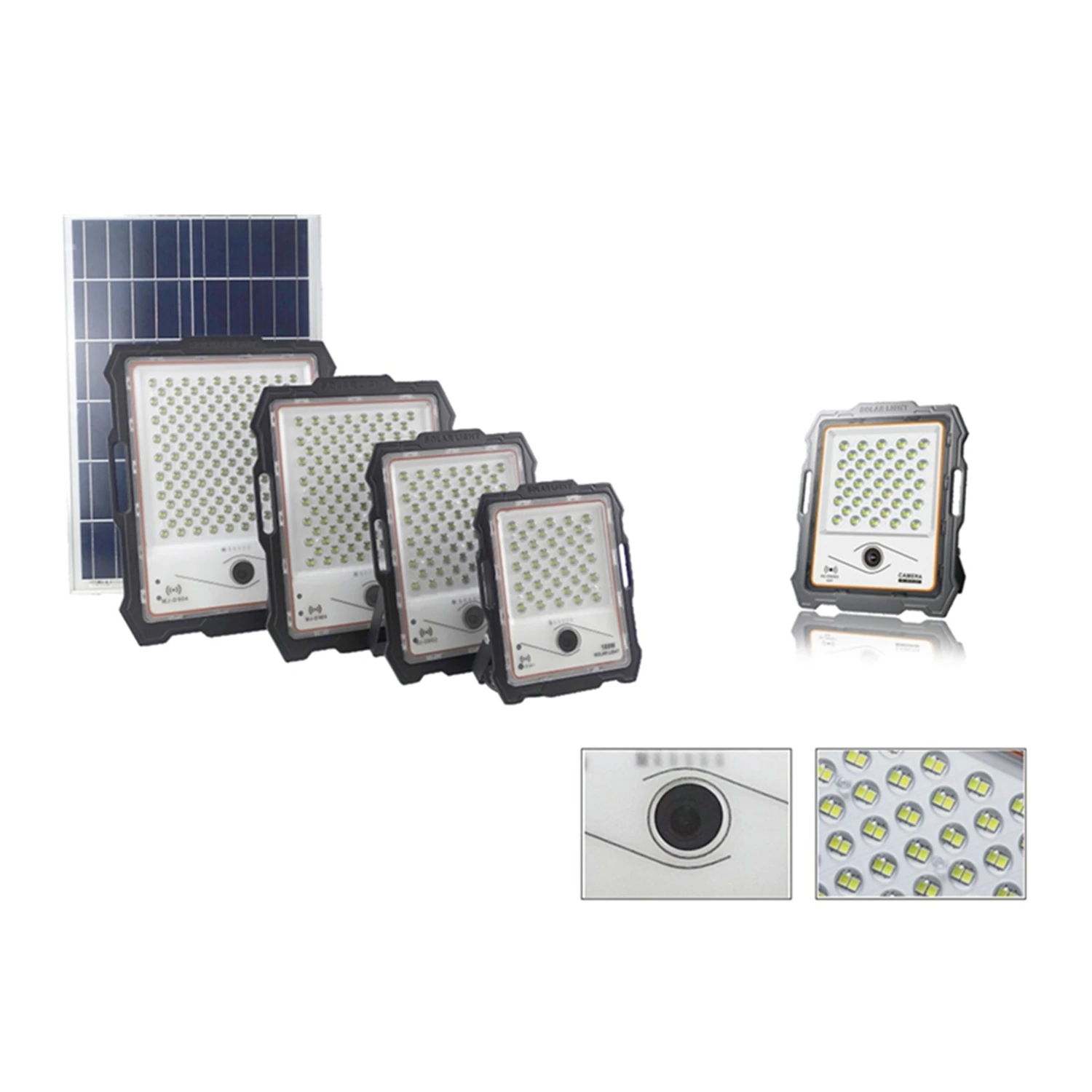  Монитор высокой четкости WIFI APP платформа 400 Вт Солнечный прожектор с камерой