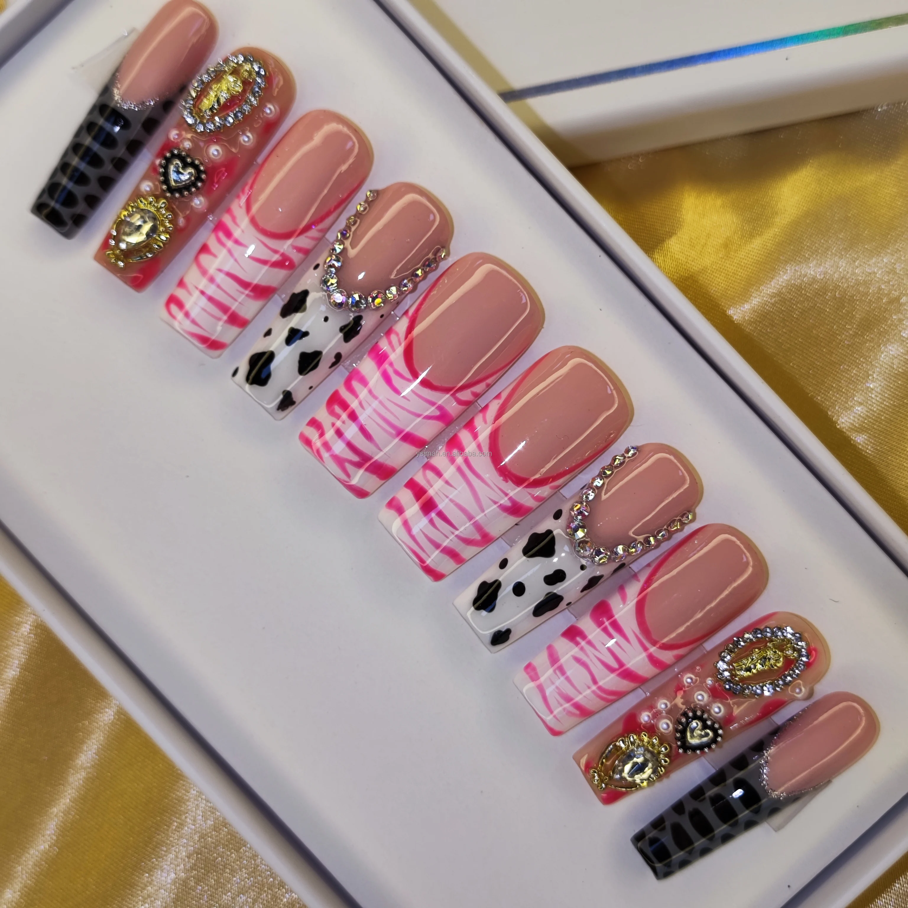 View larger image  Share Artificial Nails Nail Suppliers Solid Color Designer handmade Soft Press On Nails Packaging Box