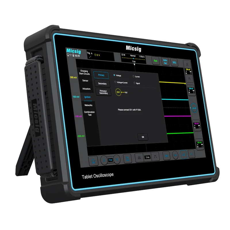 New Released Automotive Tablet Oscilloscope 4 Channel 300MHz Bandwidth 10.1 Inch TFT-LCD Full Touch Digital Oscilloscope ATO3004