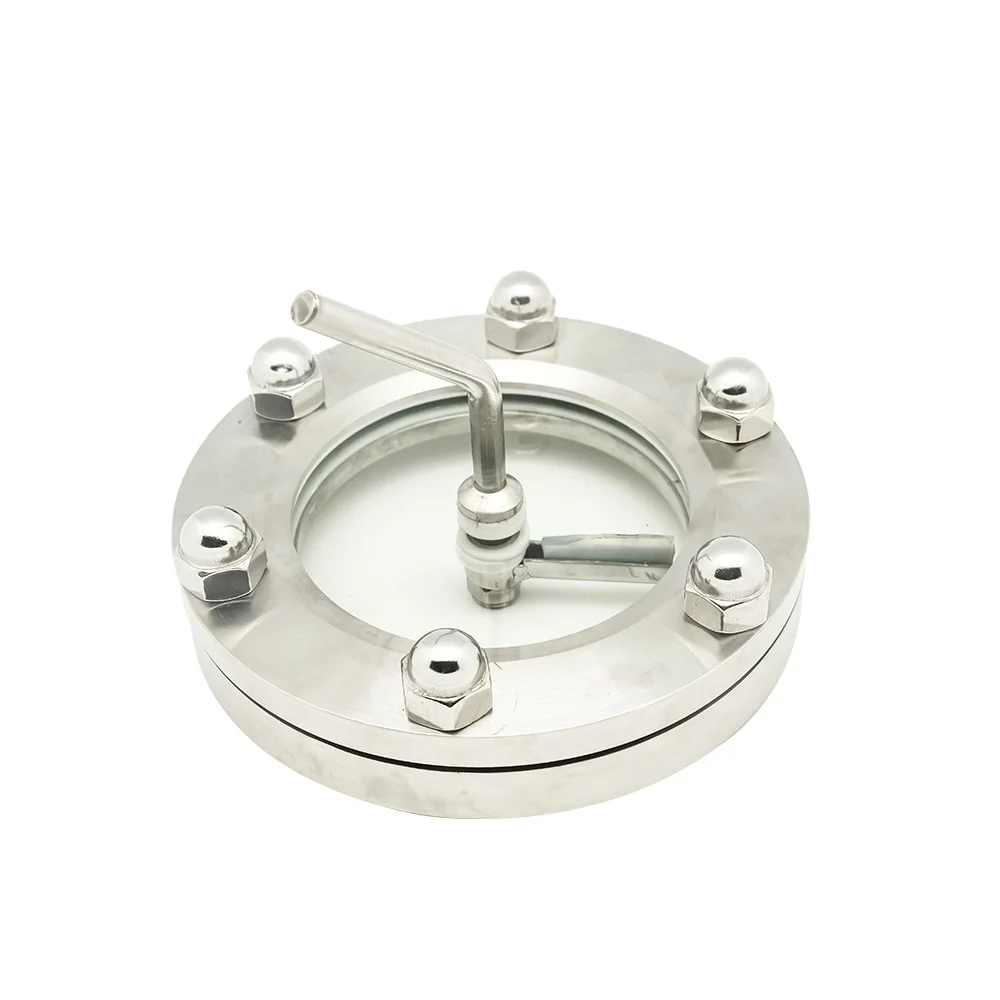 DN50 до DN200 санитарная нержавеющая сталь SS304 SS316L фланцевое смоткое стекло с стеклоочиститель и светодиодная подсветка
