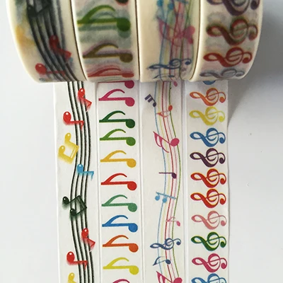 Sticker Kawaii Stationery Music Notes Masking Tape Music Not Set Adhesive Tape Scrapbooking Tape
