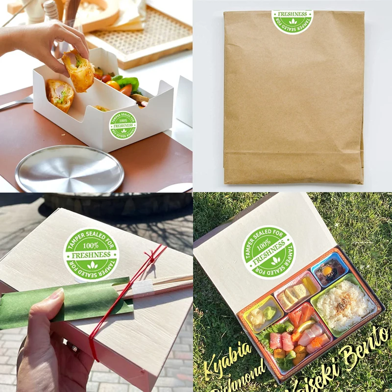 Waterproof Printing Self Adhesive Labels Stickers Roll Die Cut Logo Kraft Paper Gift Paper Bag Packaging Handmade Tags Sticker