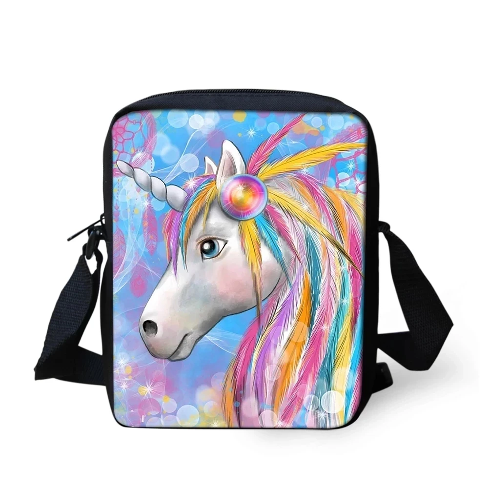 2022 Fashion Design Unicorn Print Diagonal Bag Shopping Travel Shoulder Diagonal Kid jelly Fantasy Mini Cross-body Shoulder Bag