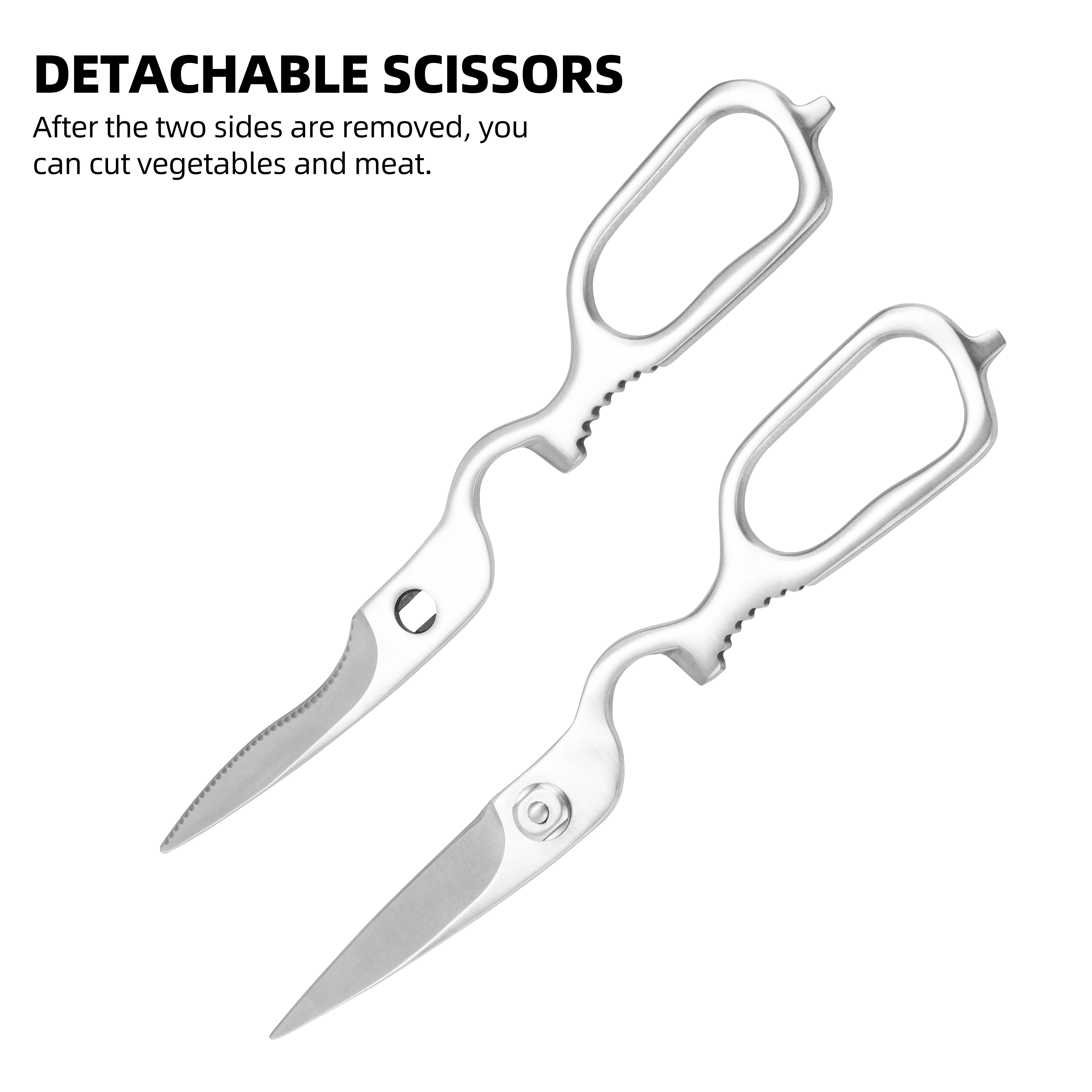 Full Tang Multifunctional Kitchen Scissors for Home Kitchen Use Chicken Bone and Vegetable Cutting