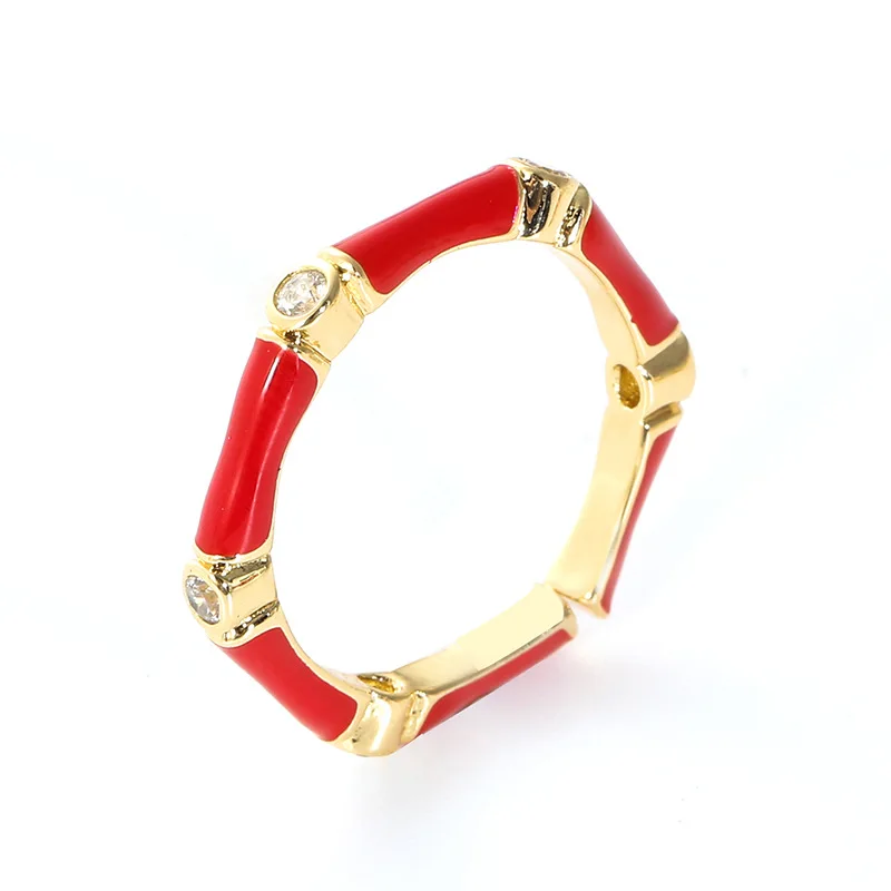 2022 new fashion Bamboo Ring Adjustable  Trendy Gold Plated Rings for woman