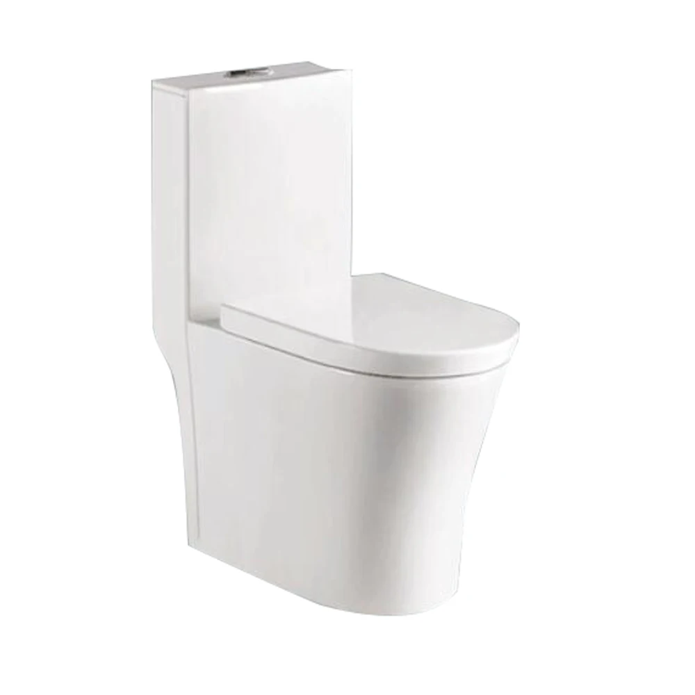 Ceramic One Piece Toilet Water Saving Big Impact 2023 Hot Sale White Cover Seat Bathroom WC Siphonic Water Closet
