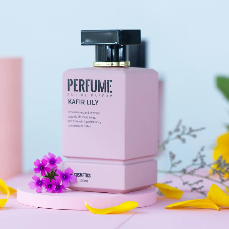 Wholesale square design sense perfume bottle 100ml  can be customized scent floral perfume set for women