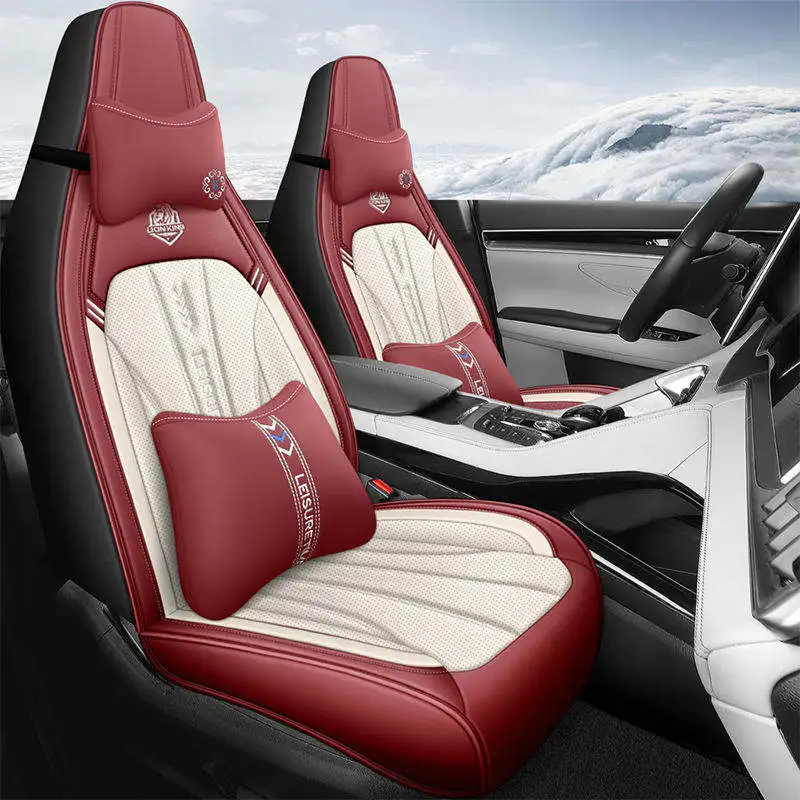 blue color sport in fashion design leather material full set universal car massage seat cushion cover for toyota axio