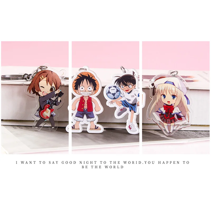 Cheap Promotional Custom Car Logo Hello Unicorn Kitty Keychain Cartoon Clear Acrylic Designer Keychains