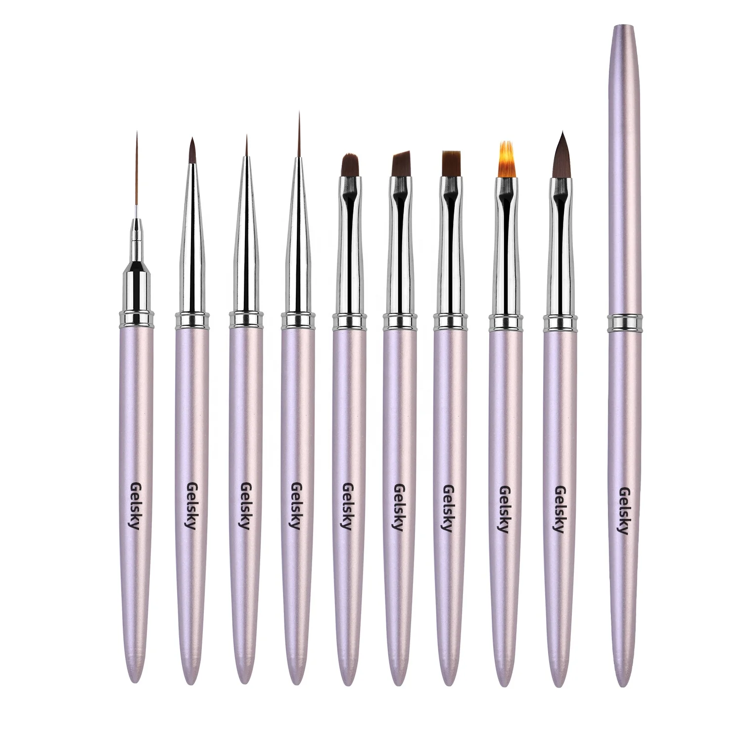 Gelsly Custom Nail Art Brushes Pink Nail Art Brush Nail Gel Brush