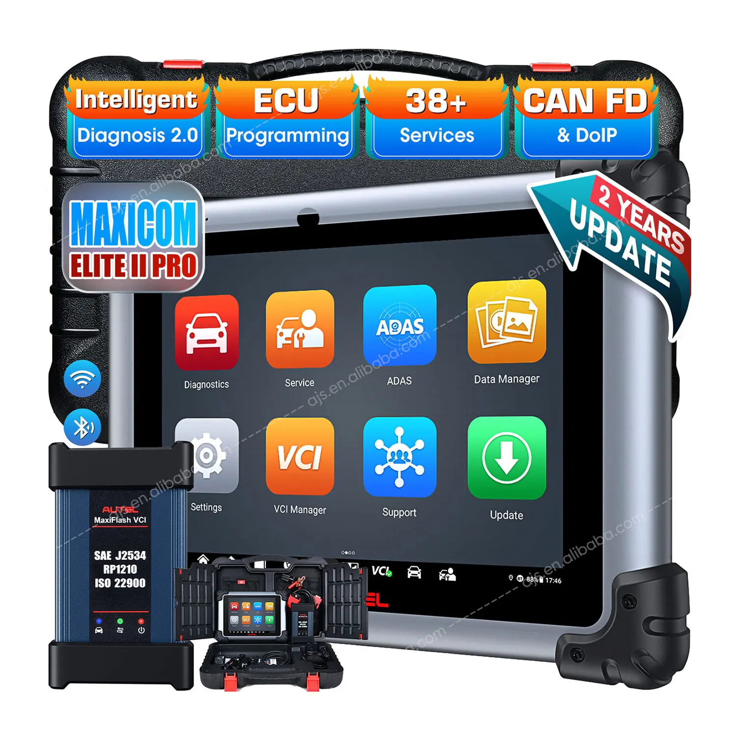 Autel MaxiSYS Elite II OBD 2 Scanner Digital ECU Programming Machine Professional System Universal Vehicle Diagnostic Tools