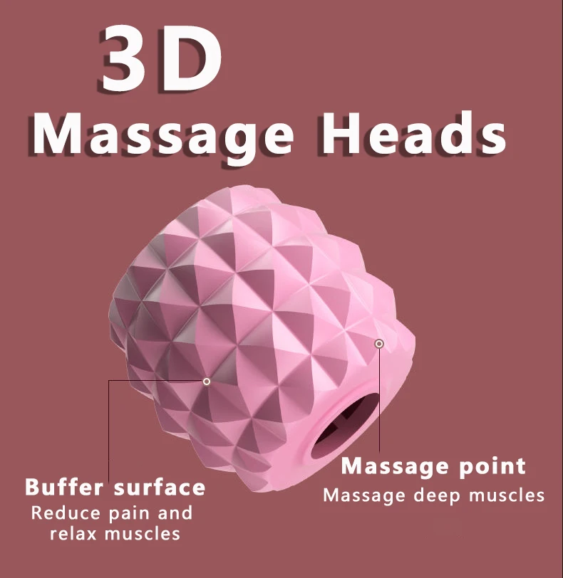 Full leg cellulite massage roller, 8 wheels leg arm massager for muscle pain relief, 3D buffer surface fitness massage roller