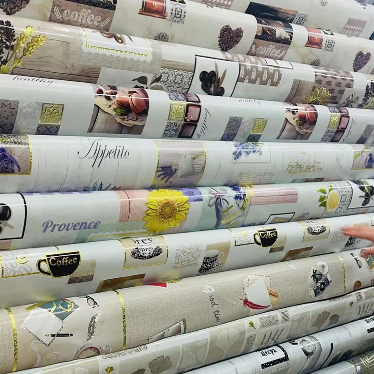 Vinyl Tablecloth PVC Rolls Table Cover PVC Nonwoven Tablecloth PVC Table Cloth