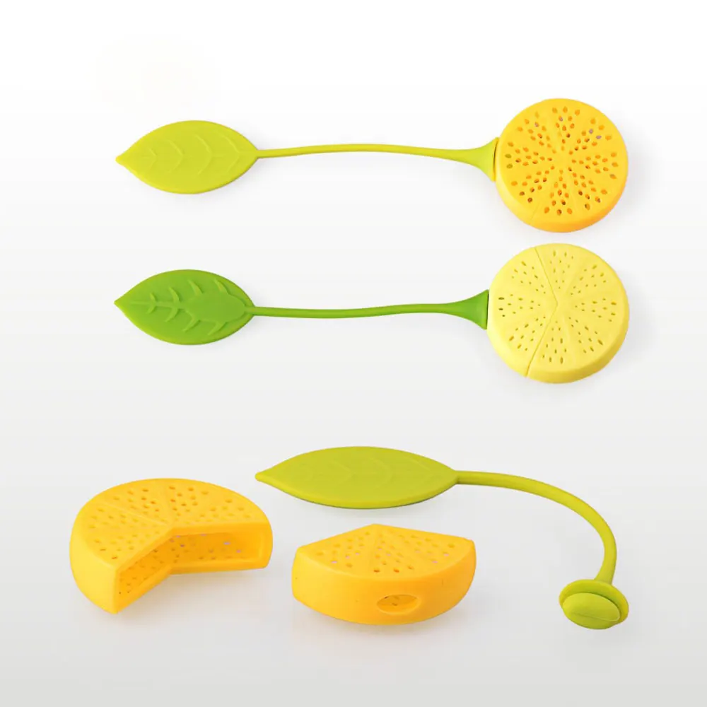 Food Grade Reusable Safe Loose Leaf Tea Bags Strainers Filters BPA free Cute Fruit Design Silicone Tea Infuser