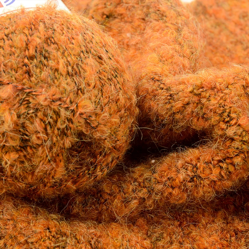 Hoyia latest products boucle knitting sweater yarn fancy wool mohair neps cozy knitting yarn