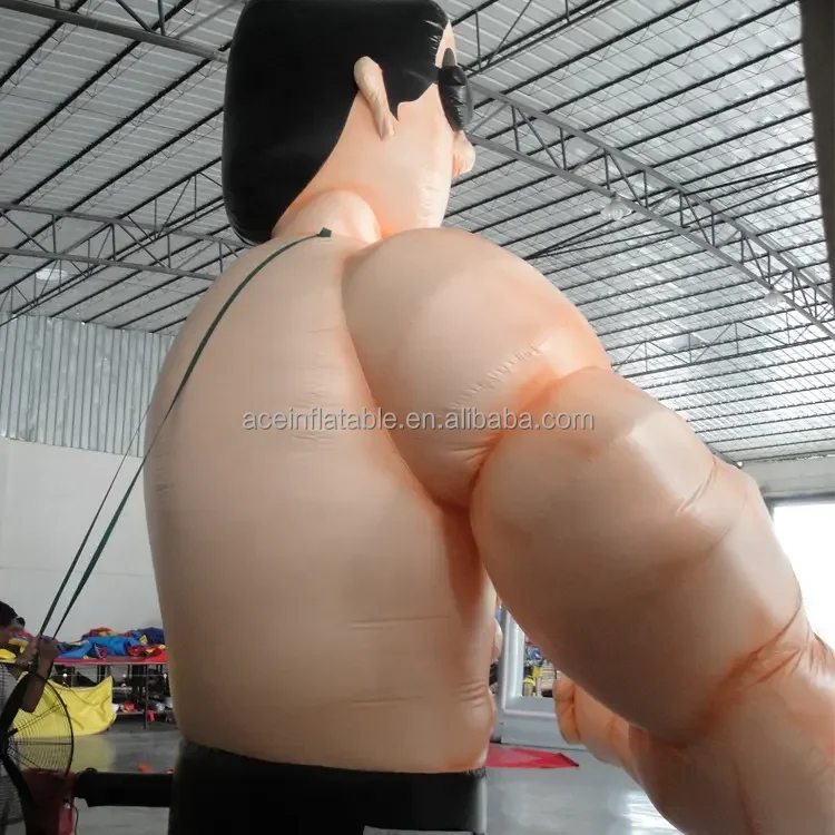 Outdoor fitness club advertising inflatable muscle man balloon model