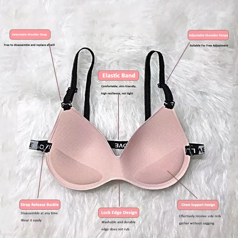 Hygieia Oem Dual-purpos Elastic Cotton Underwear Bra Women One-piece Traceless Wirefree Push Up Air Bras