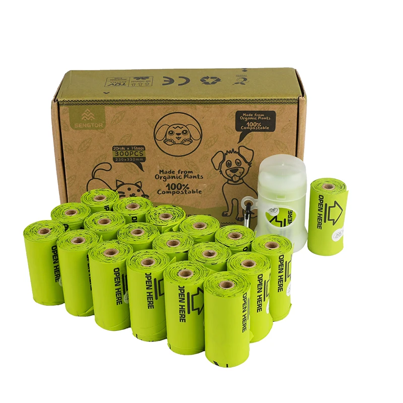 custom dogy poop bag biodegradable compostable pet waste disposal dog wast bag poop dog poop bag