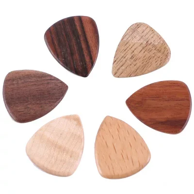 
Factory Direct Customized Rectangular Stylish Guitar / bass / ukuleli plucking solid wood pick can be sculpture LOGO 