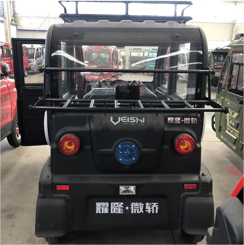 New energy solar panel electric scooter three closed wheel tricycle