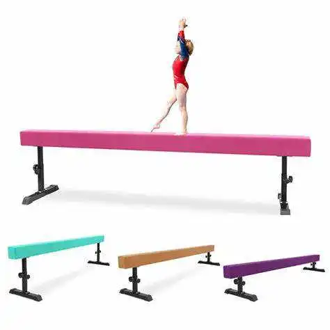 Heavy duty&anti-slip rubber feet provide great stability& adjustable height Gymnastics beam