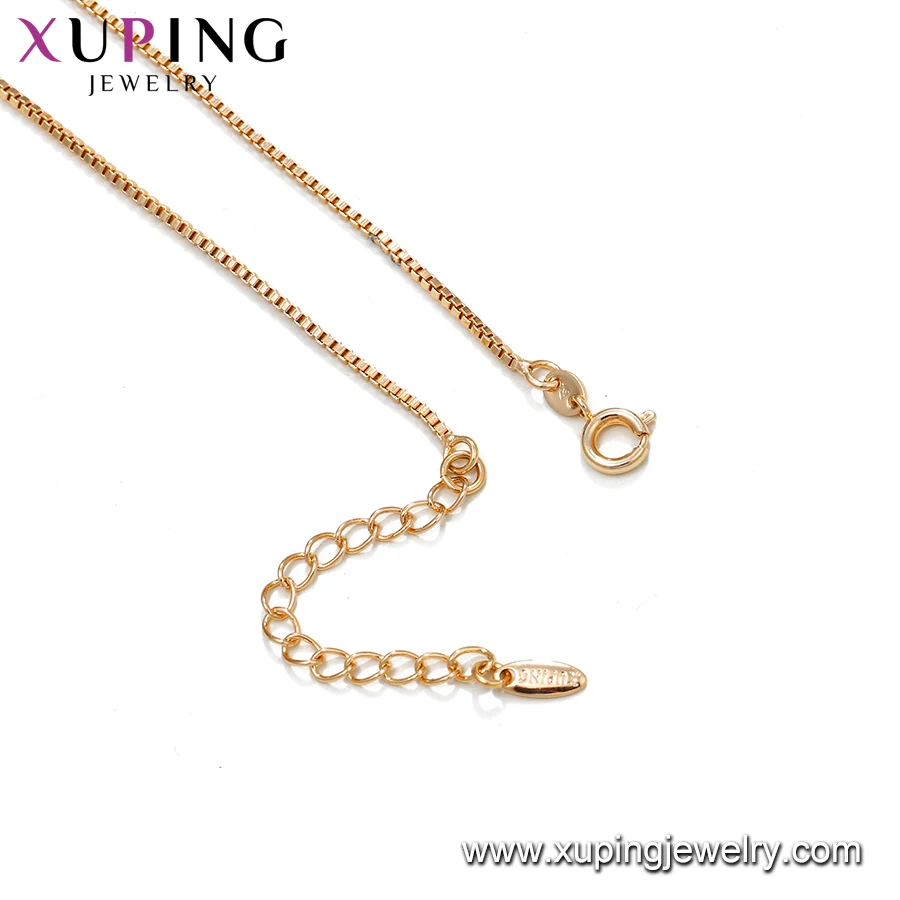 46988 Xuping позолоченное длинное 18k ожерелье с цепочкой нашим логотипом xuping