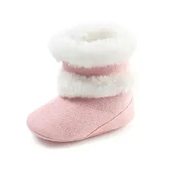 2021 High Fashion Designer Kid Infant Newborn Baby Cute  Soft Cotton Thermal fall Winter Snow Prewalker Toddler Girls Boots Boy