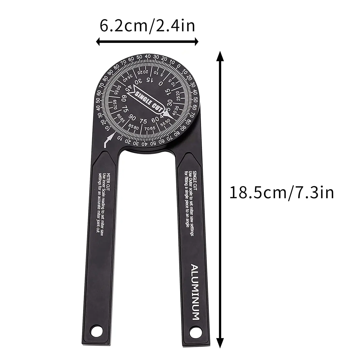 Hot sale Miter Saw Protractor Aluminum Alloy Angle Finder Level Meter Miter Gauge Protractor