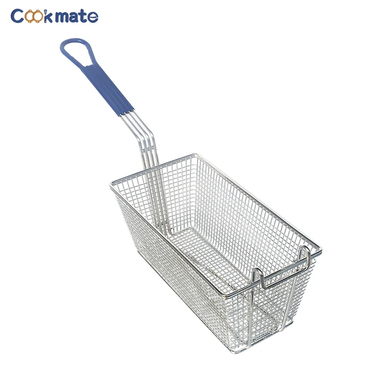 Rectangular Fried Chicken Potato Chips Frying Basket Stainless Steel Fry Basket for Deep Fat Fryer Gas Fryer Kitchen Accessories