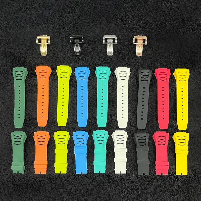 Fashion Interchangeable Appl Watch Band Parts Changeable Vulcanized Rubber Watch Band for I phone Men Luxury Watch