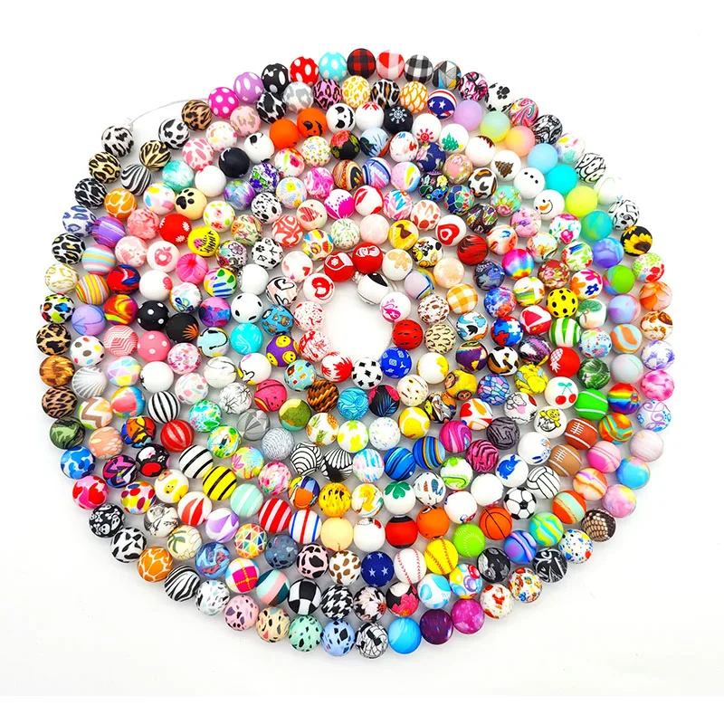 Hot SaleSilicone Teething Beads Wholesale 14mm Hexagon Beads Food Grade Silicone Geometric Baby Soft Loose Silicone Beads
