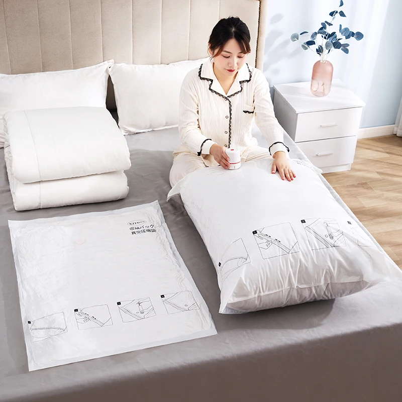 Basics Vacuum Compression Storage Bags With Domestic Travel Compression Bags Vacuum Packing Roll Up