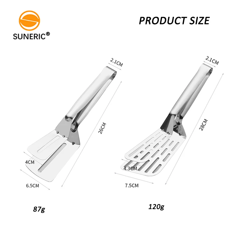 Wholesale barbecue food clip steak BBQ spatula tongs stainless steel fish tong