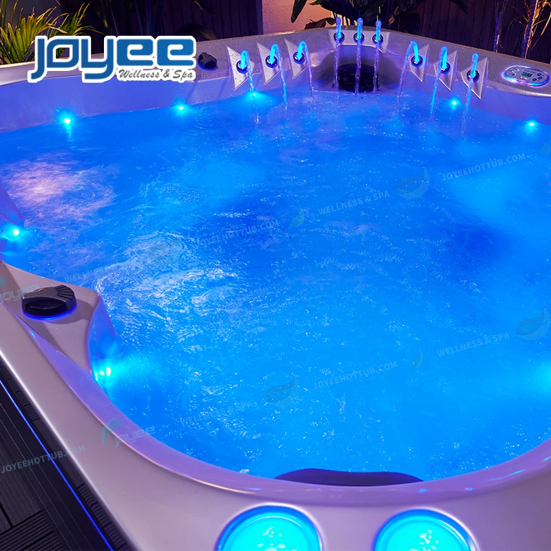 JOYEE Foshan Manufacturer Custom Above Ground High-end Jacuzzier Optional Sizes Massage Bath Modern Design Relaxing Bathtub