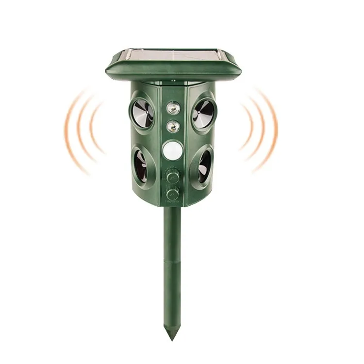 
2021 Hot Selling Ultrasonic Animal Repeller Solar Powered Deer Monkey Cat Wild Pig Bird Animal control dog cat drive 
