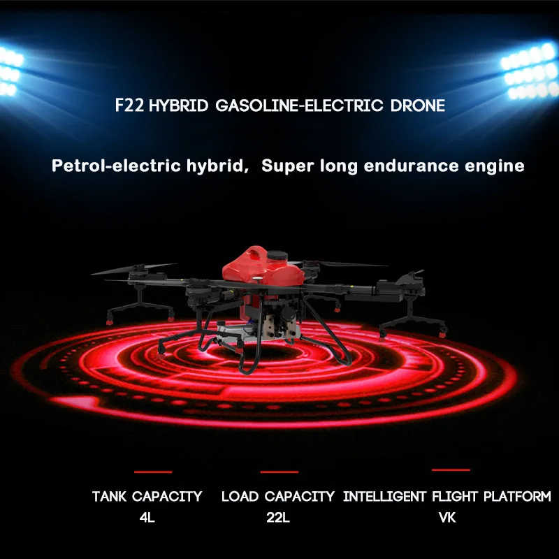 High Quality 22L High Efficiency Oil-electric Hybrid For Pesticide Spraying Seed Fertilizer Sowing Agricultural Drone Sprayer