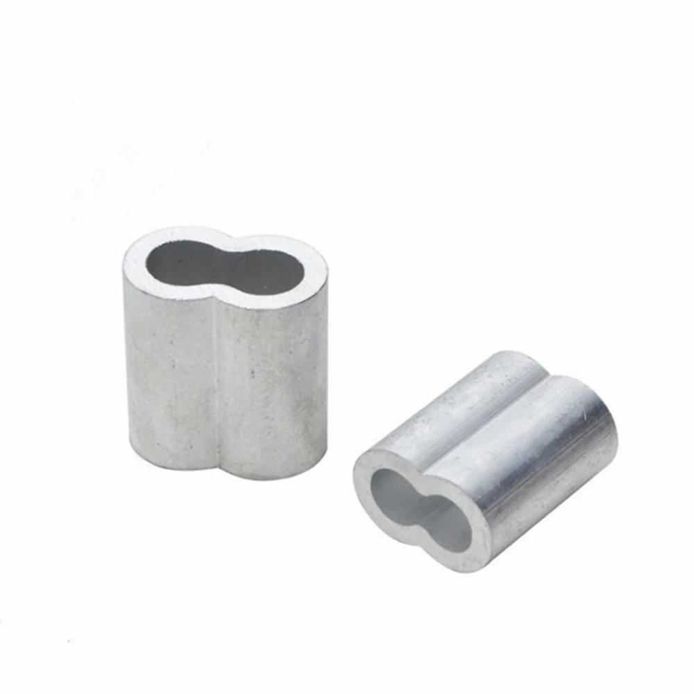 Aluminium ferrule 8 double pipe cable wire rope aluminum casing