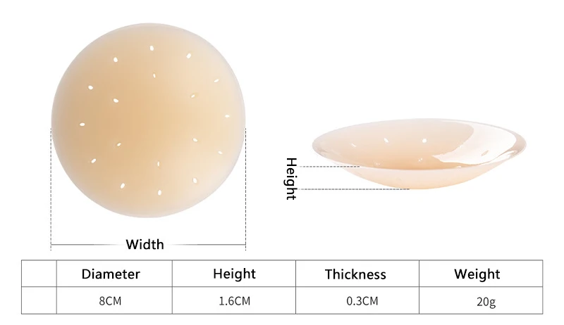 Breathable Holes Reusable Invisible Seamless Soft Adhesive Pasties Opaque Silicone Nipple Cover