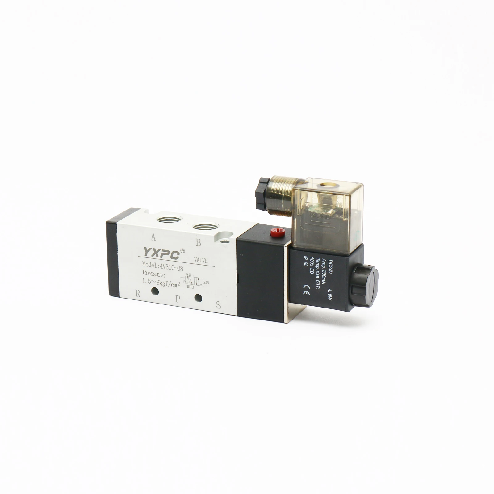 ningbo factory single coil control 1/4in 4V310-10 4v310-08 air 5 way pneumatic 220 volt 12 volt 1/4 inch solenoid valve