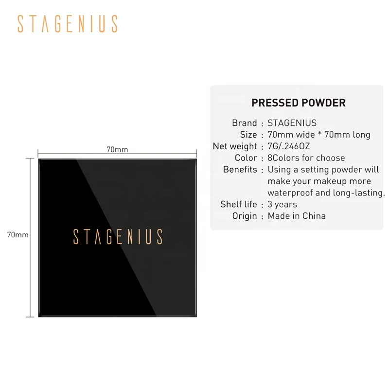 
Stagenius Wholesale Awesome Multicolor Optional Beauty Pressed Powder Makeup Foundation 