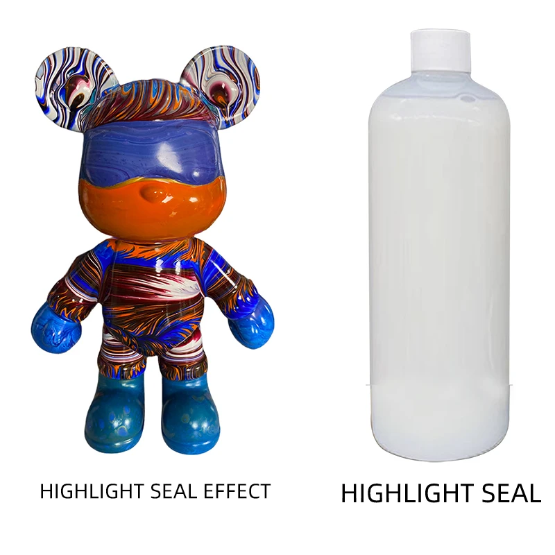 Fluid bear seal DIY painted gypsum doll varnish water-based bright oil clay bright oil soft clay protective layer