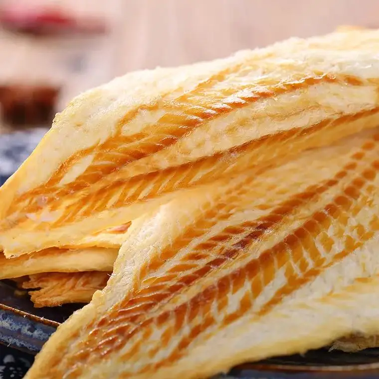Top Selling OEM&ODM Low Fat Roasted Fish Slices Ready to Eat Dried Fish Seafood Snacks Fish Jerky Ideal for Dieting and Fitness