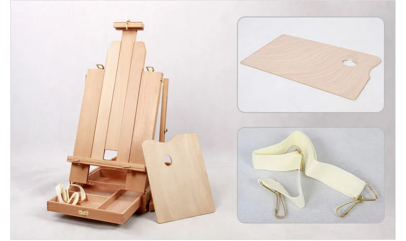 artist wooden sketch easel stand for painting display, tripod easel box