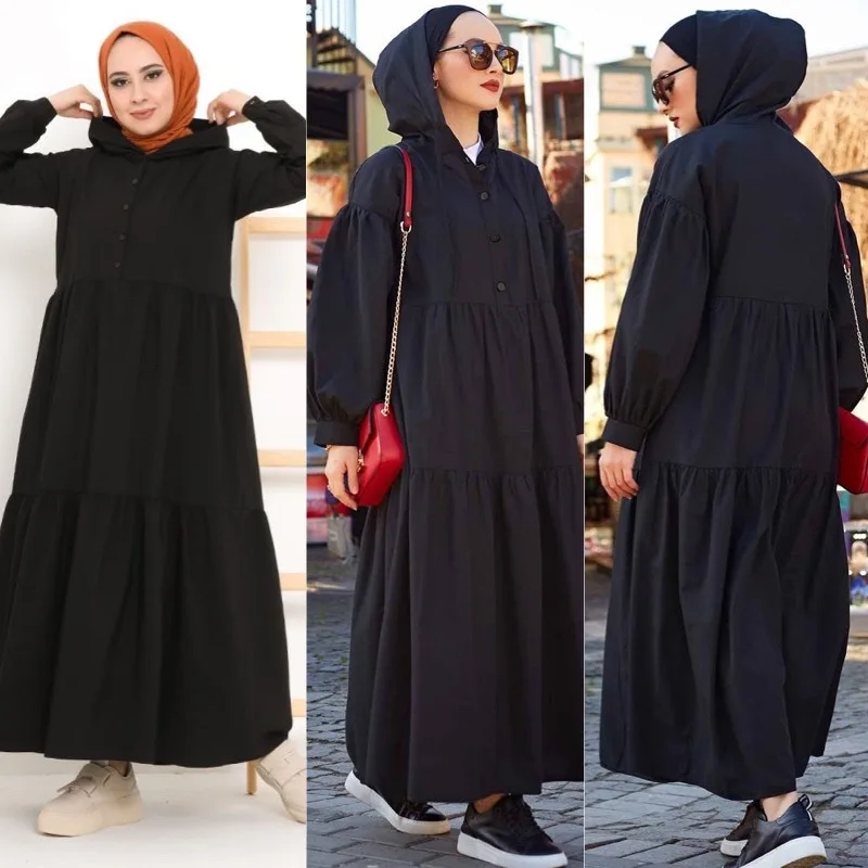 Long sleeve Hoodie,Traditional Muslim Clothing&Accessories long sleeve abaya hoodie coat, Islamic Clothing