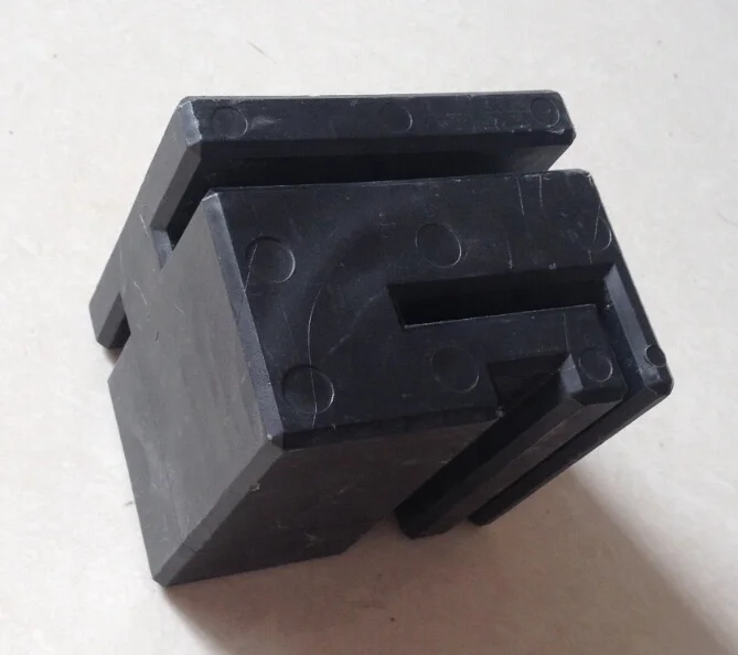 sliding gate nylon plastic block holder in aluminum channel