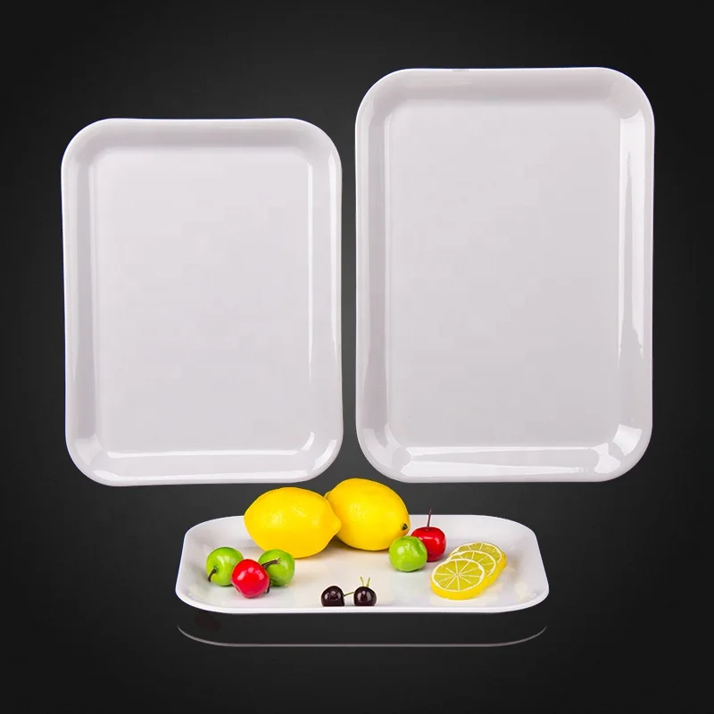 
Trade Assurance Restaurant Hotel Service Tray Cheap Plastic Fast Food Tray Melamine Food Serving Tray 