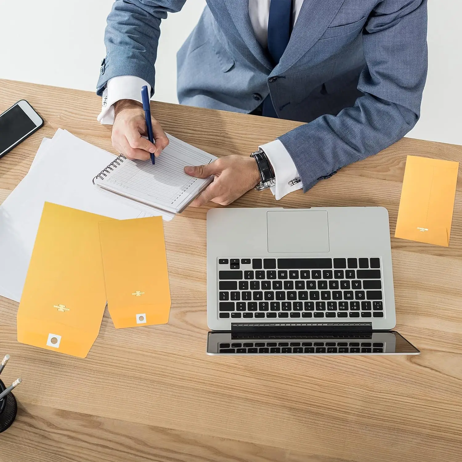 100 Pieces 3 Sizes Clasp Envelopes Kraft Paper Catalog Clasp Envelope with Clasp Closure for Filing, Storing, Privacy Ensuring