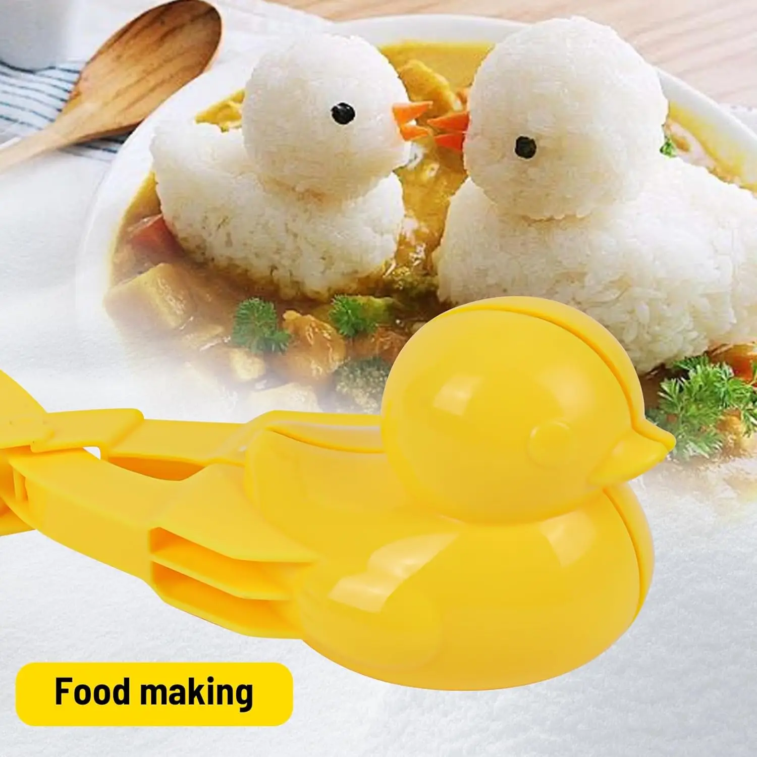 4 Stuks Sushi Schimmel Onigiri Sushi Vormen Sushi Onigiri Mold  Vorm Sneeuwbaltang Sneeuwballenmaker Gereedschap